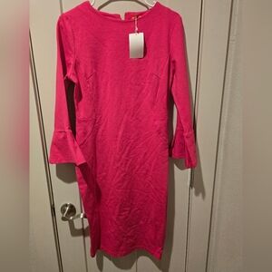 Pink Quarter Bell Sleeve Dress